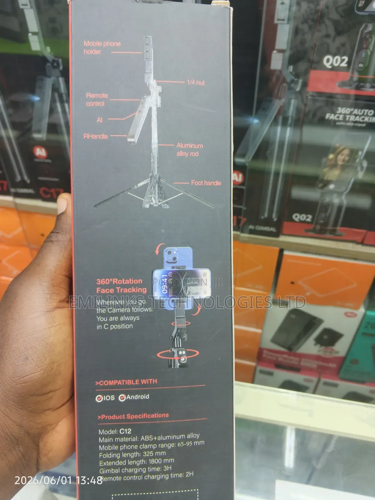 C17 Ai Face Tracking Quadrapod Gimbal