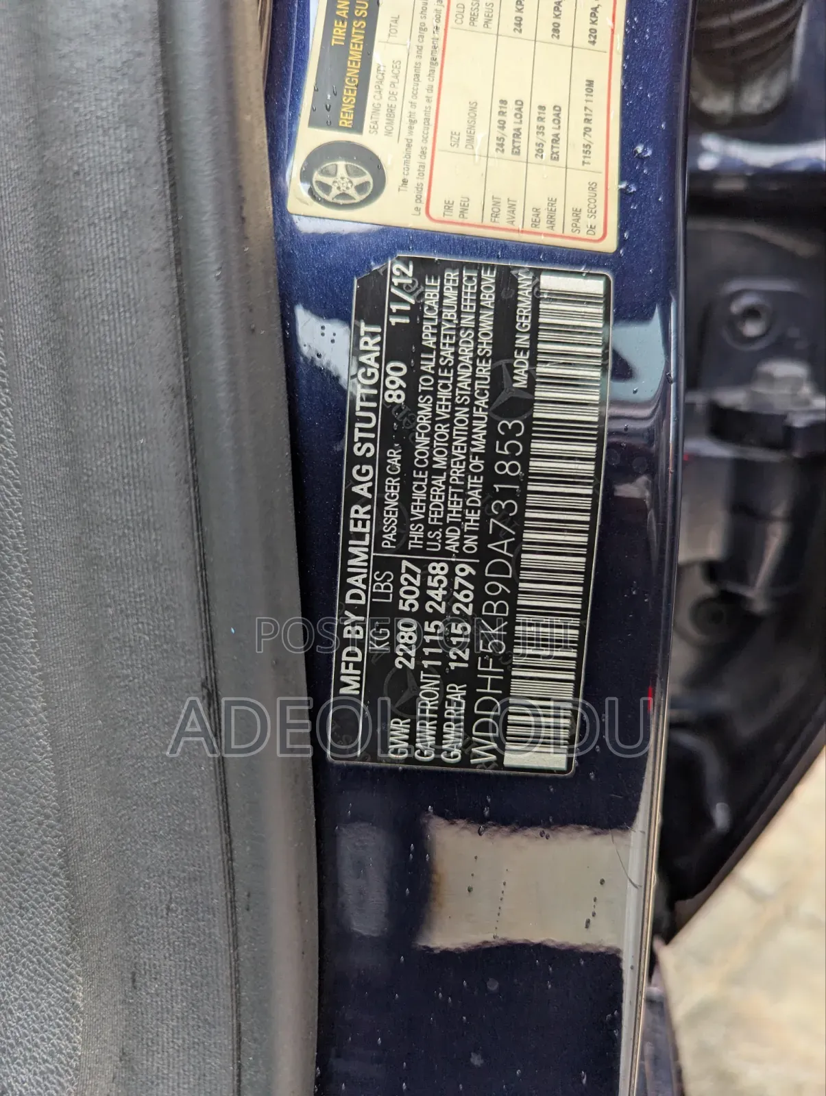Mercedes-Benz E350 2013 Blue