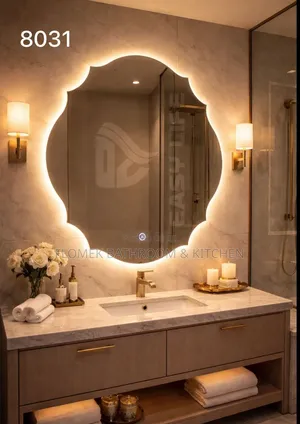 Smart Led Bathroom Mirror – Scalloped Edge Design (Model 8031)