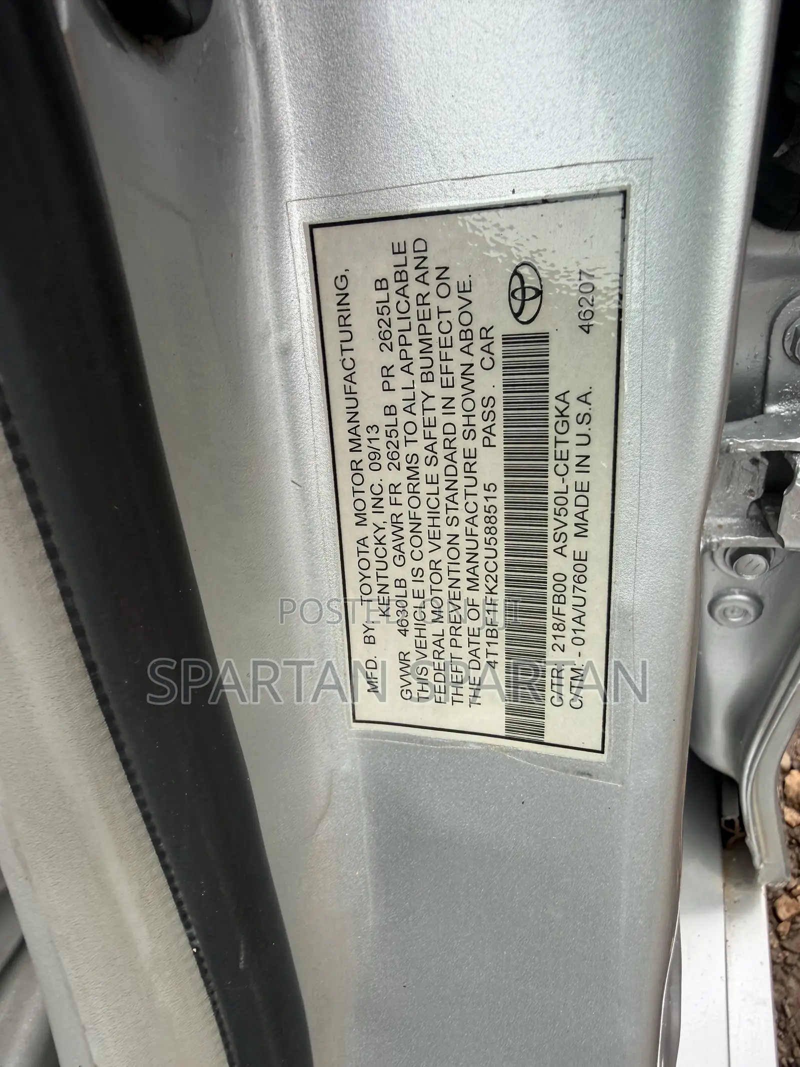 Toyota Camry 2012 Silver