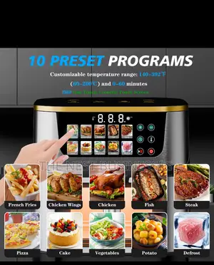 10l See Through Air Fryer With Touch Screen