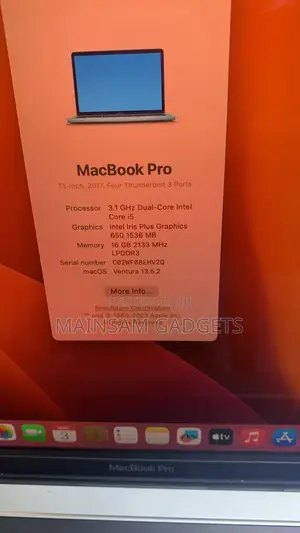 Laptop Apple MacBook Pro 2017 16GB Intel Core i5 SSD 256GB