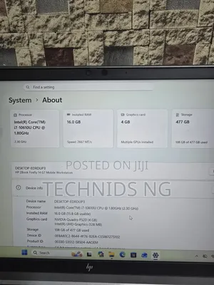 Laptop HP ZBook Firefly 14 G7 16GB Intel Core i7 SSD 512GB