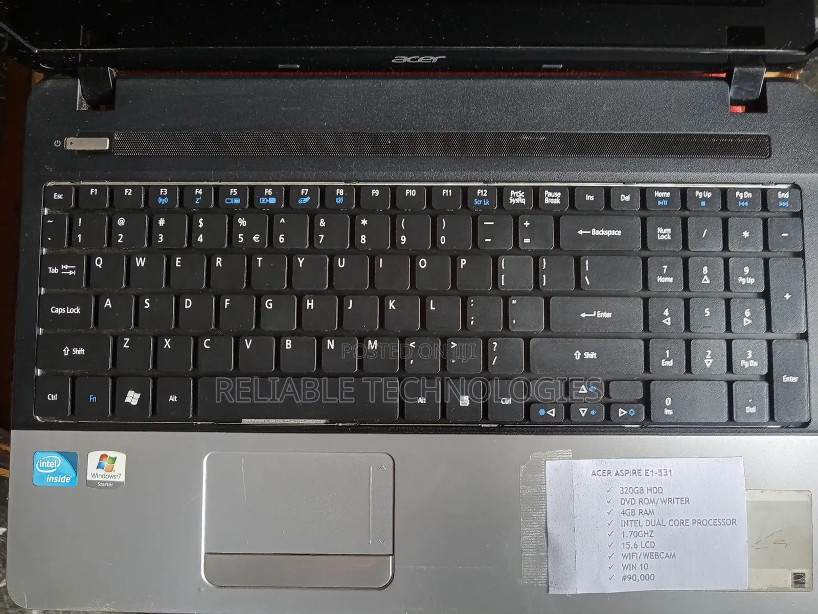 Laptop Acer Aspire E1-531 4GB Intel Core 2 Duo HDD 320GB