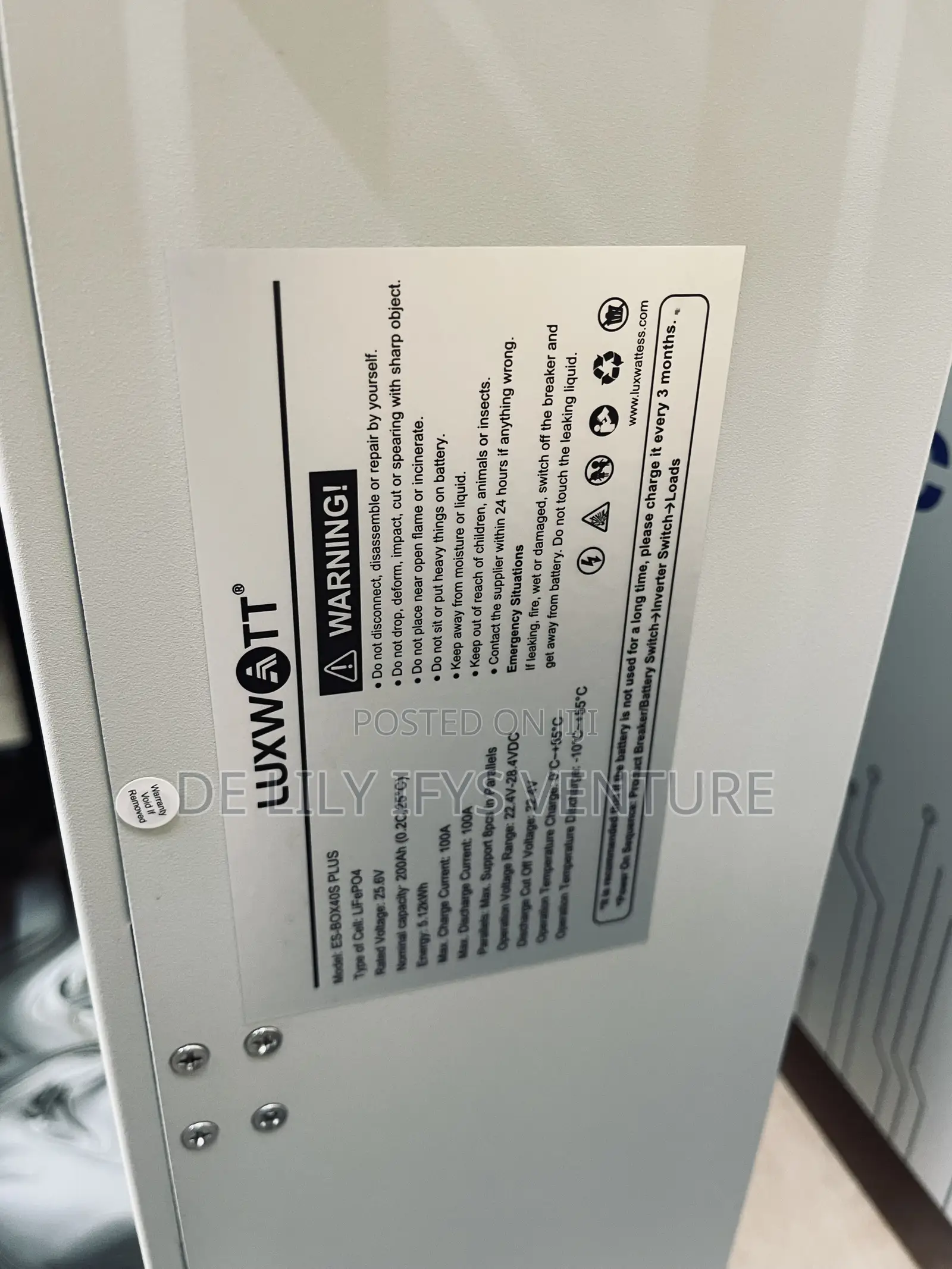 Luxwatt 5kwh /24v Lithium Ion Battery