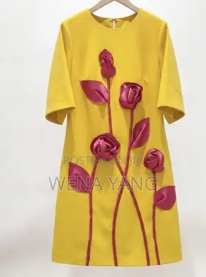 Petals Crepe Dress
