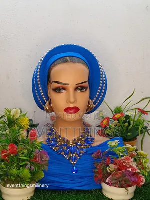 Royal Blue Spiral Turban