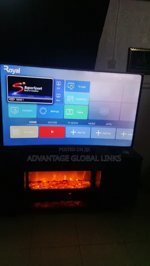 Royal Tv 55 Inches and Tv Fire Console Stand