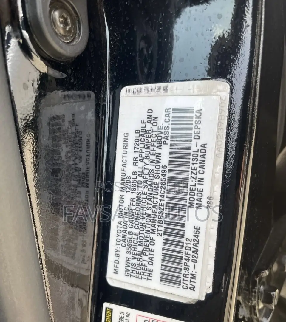 Toyota Corolla 2007 Black