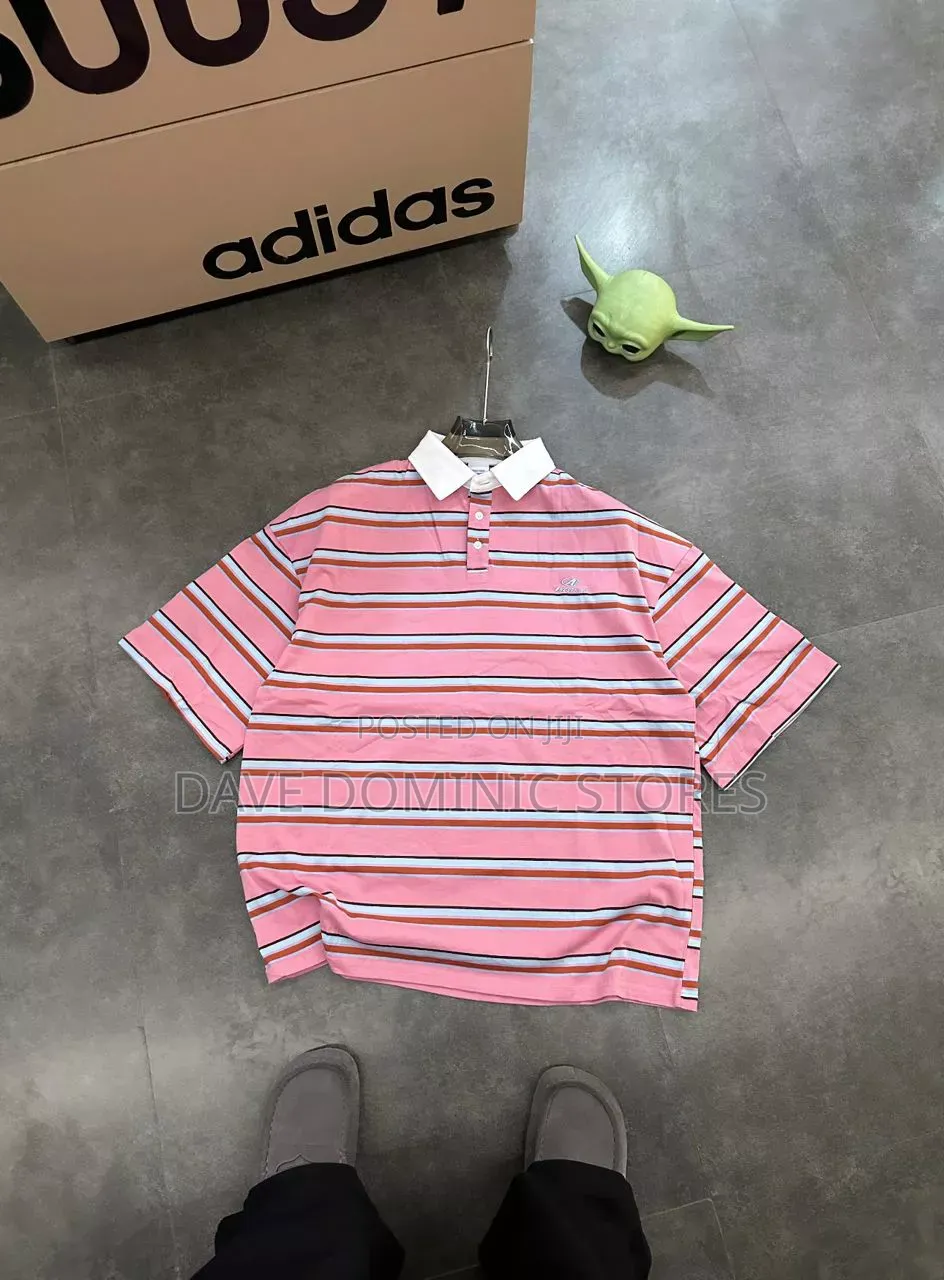 Stripe Collar Neck T-Shirts