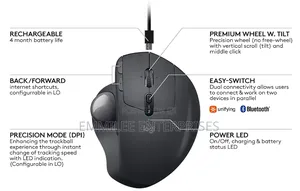 Logitech Mx Ergo Advance Wireless Trackball Mouse
