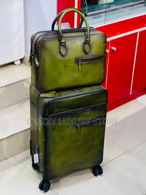 Berluti Quality Luxury Genuine Leather Travel Luggage