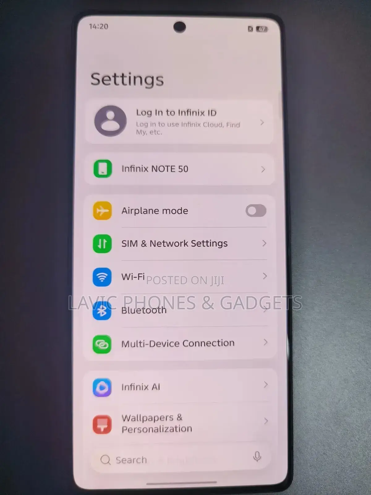 Infinix Note 50 4G 256 GB Gray