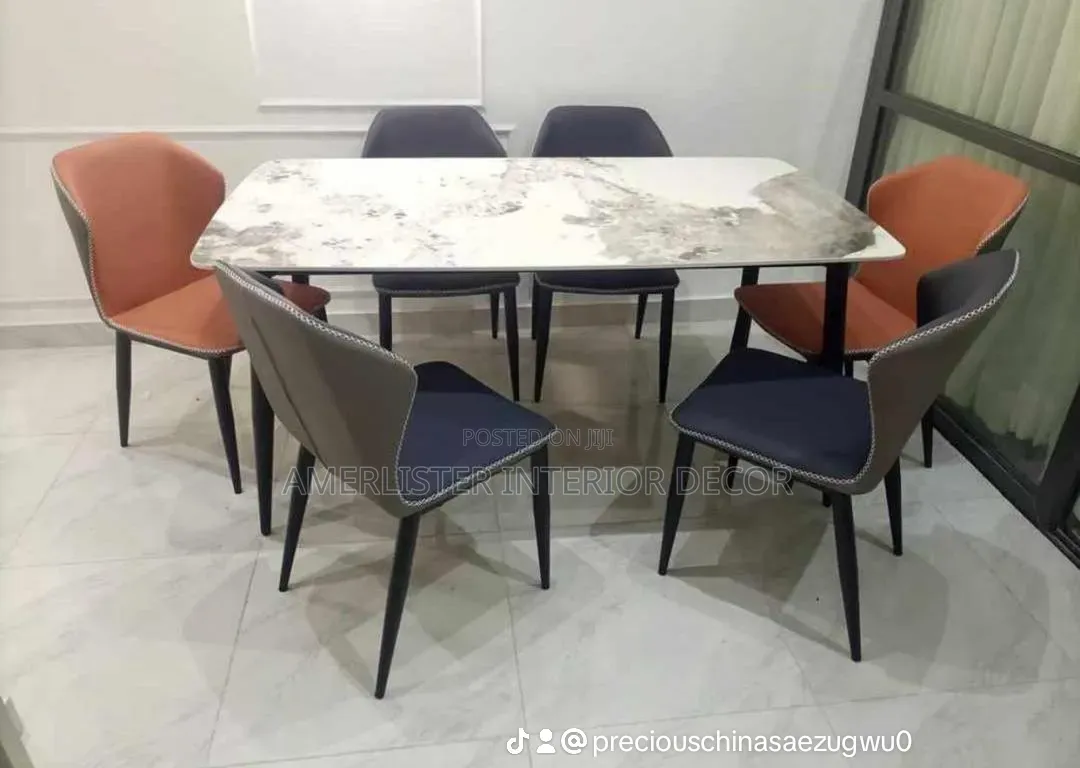 6-Seater Marble Top Dining Set
