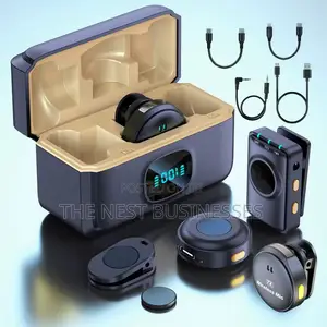 All In One Wireless Lavalier Vlogging Microphone With Power Bank