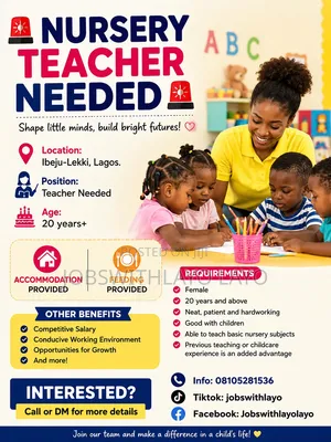 Nursery Teacher Needed