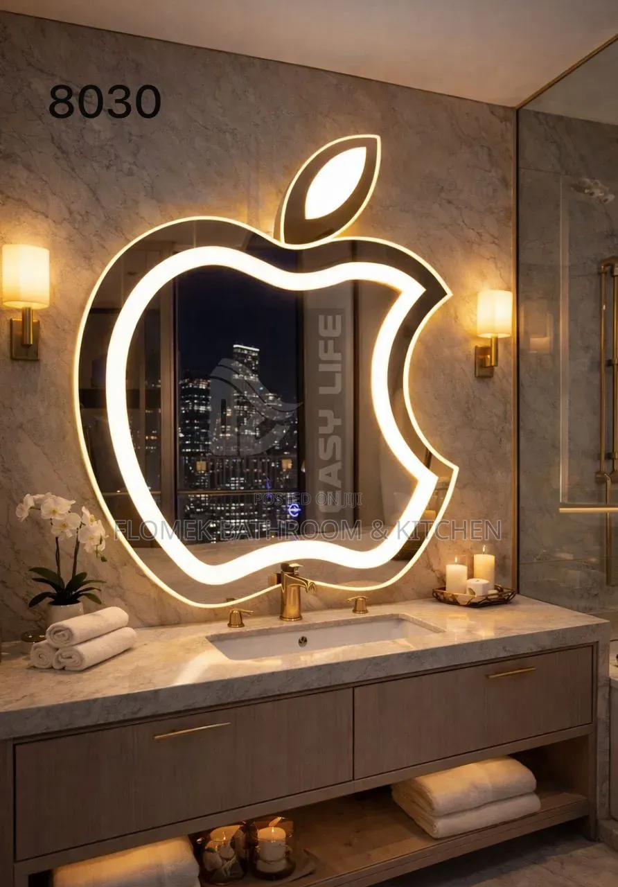 Luxury Apple-Shaped Smart Led Mirror.