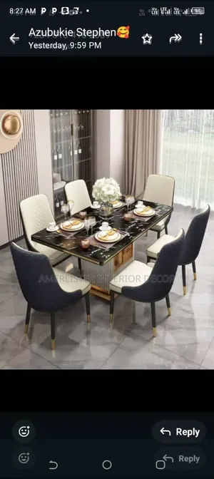 6-Seater Marble Dining Set