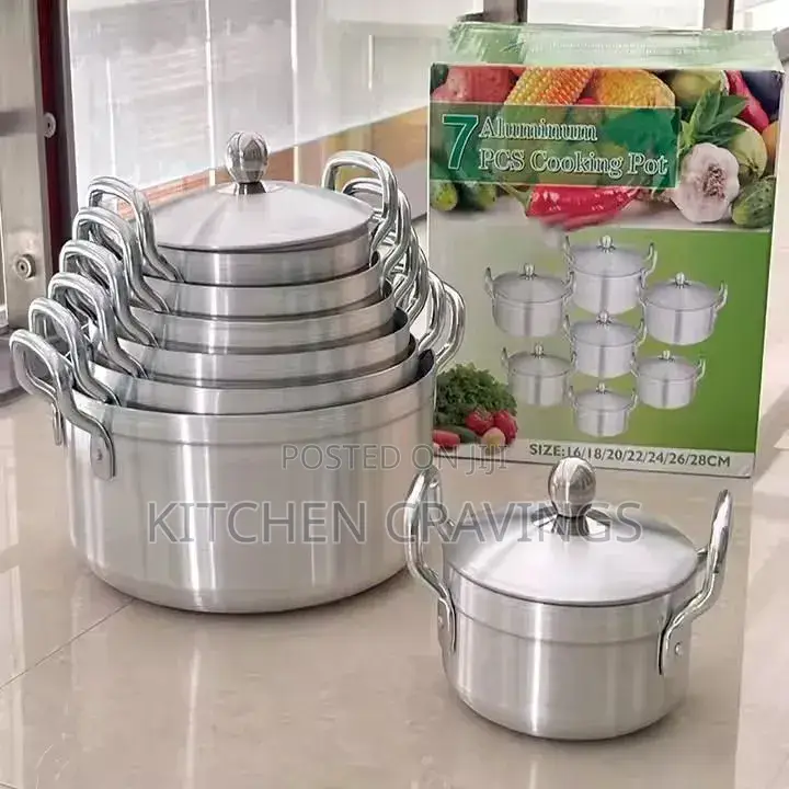 7 Set Aluminium Pots
