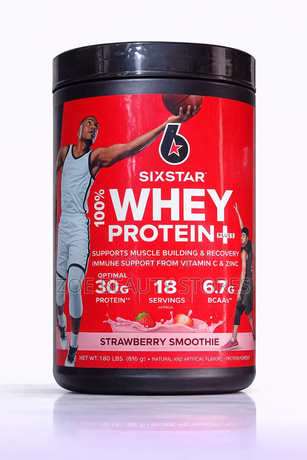 Six Star 100% Whey Protein Plus – Strawberry Smoothie