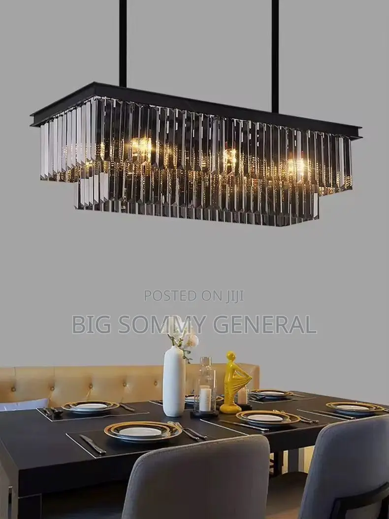 Black Rectangular Circular Pendant Light