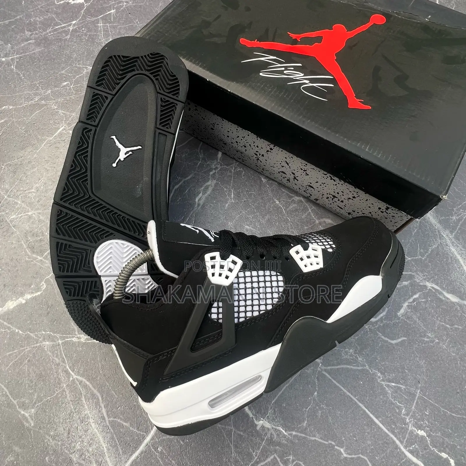 Original Air Jordan 4 White Thunder
