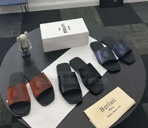 Berluti Quality Luxury Men Genuine Leather Pams