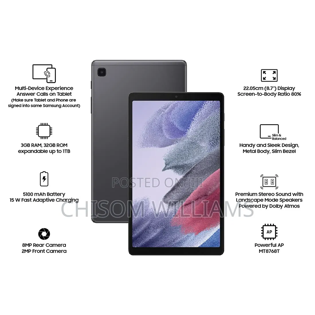 Samsung Galaxy Tab A7 Lite 32 GB Gray