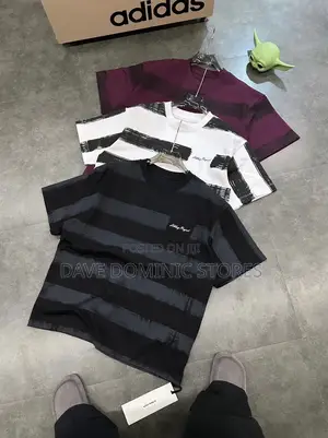 New High Quality Stock Stripe T-Shirt; Available in Store