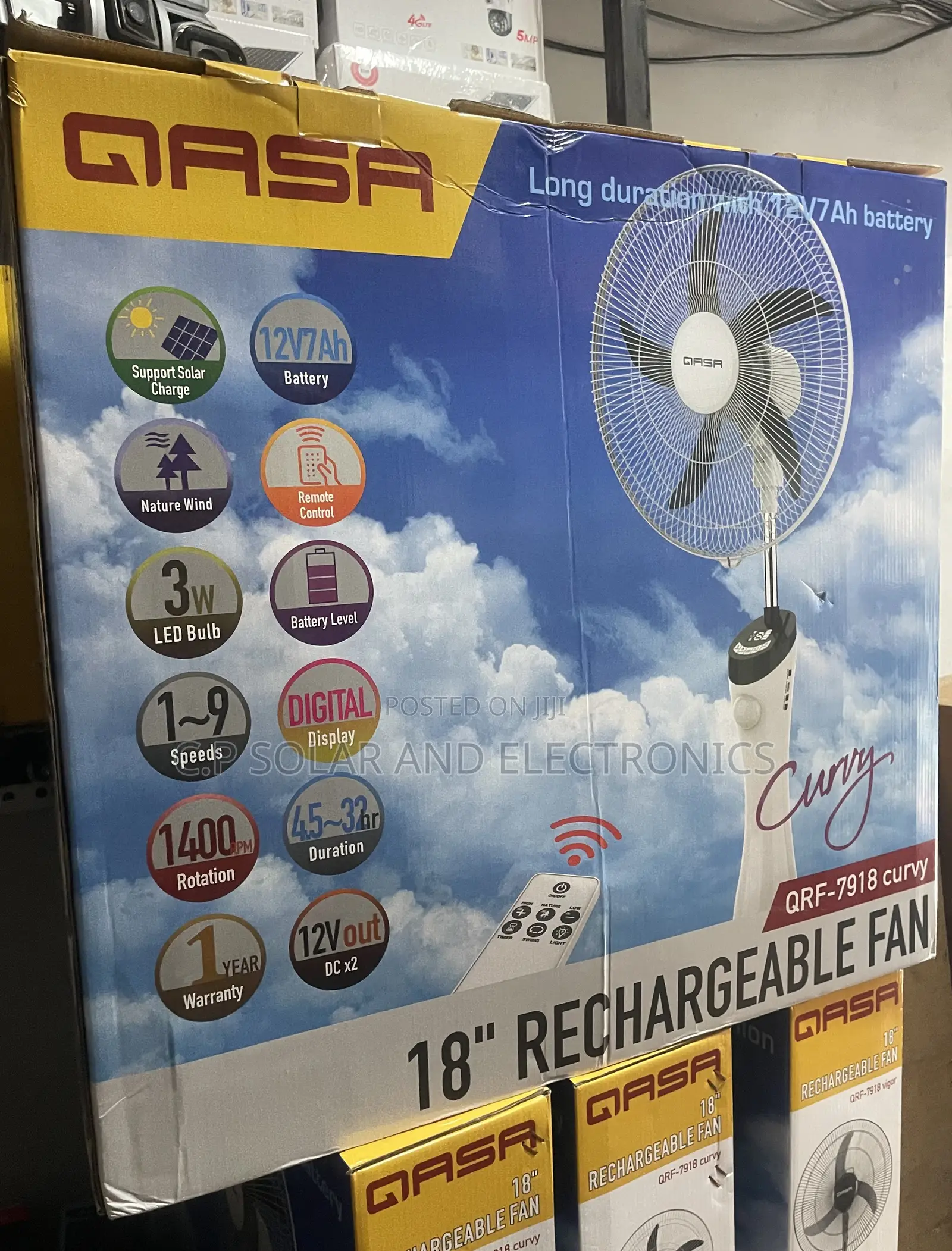 Qasa Solar Fan 18’Inchs