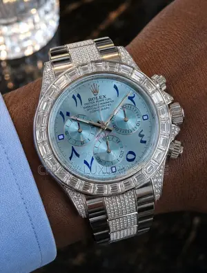 Rolex Super Rare 1 of 1 VVS Moissanite Rolex Daytona Wristwatch