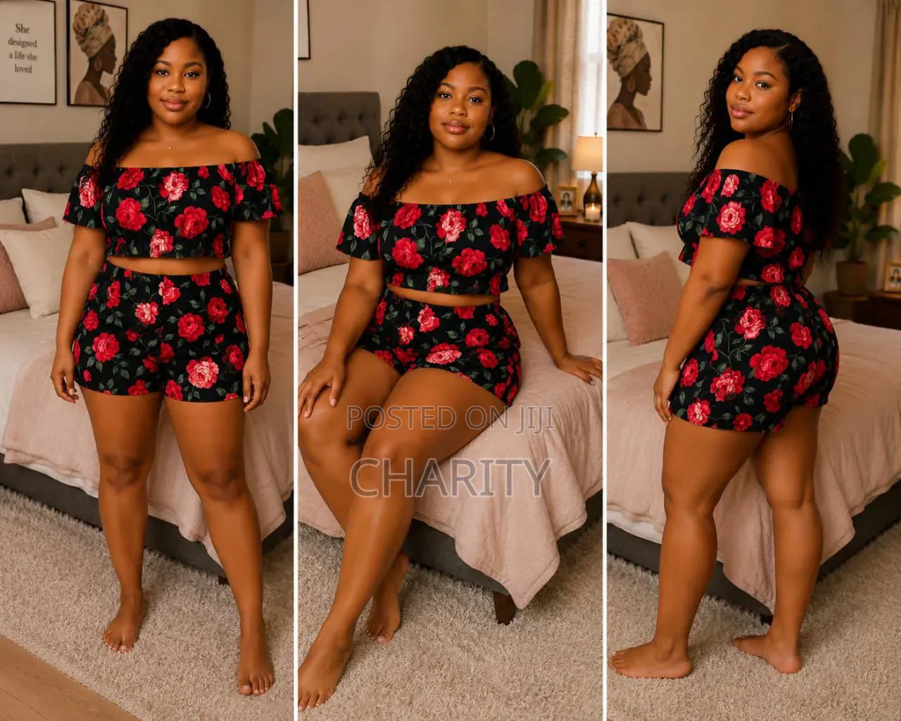 *Off Shoulder Lounge Wear* *Sizes;L-4xl*