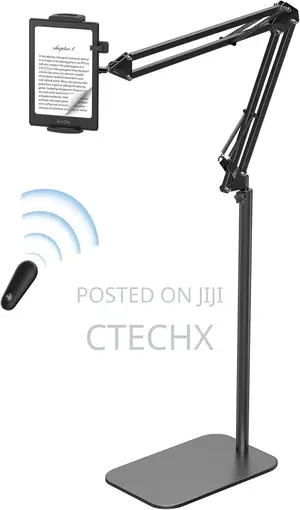 Floor Tablet Stand Kindle Holder With Remote Page Turner 4.7-13 Inch
