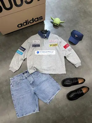 Sweet Top+Denim Short+Face Cap+Loafers (Combo); Available Now