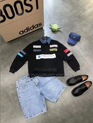 Sweet Top+Denim Short+Face Cap+Loafers (Combo); Available Now