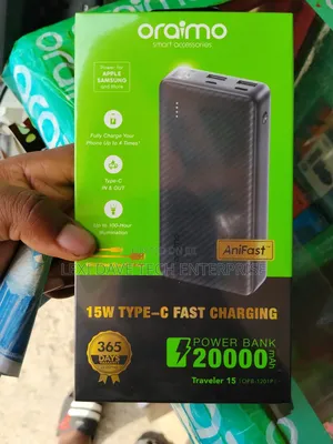 Oriamo 20000mah 15w Type-C Charging