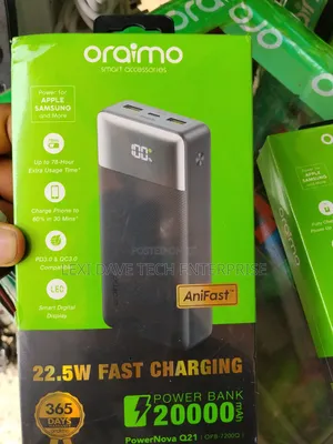 Oriamo 22.5w Powerbank Fast Charging