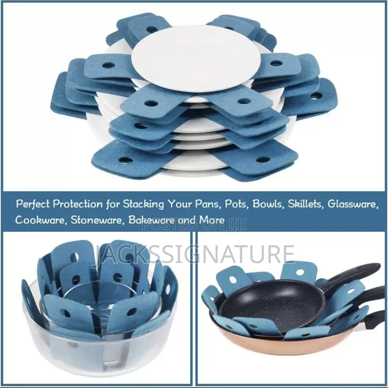 12pcs Pot Pan Protectors / Liners Different Sizes.