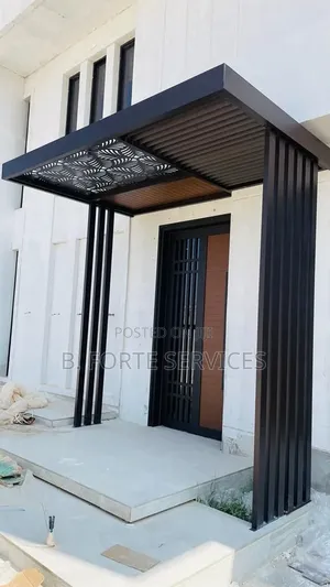 Modern Steel Entrance Pergola
