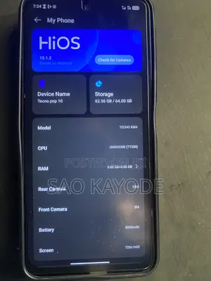 Tecno Pop 10 64 GB Gold