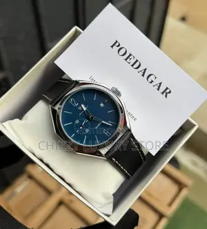 Poedagar Quality Men Genuine Leather Wristwatch