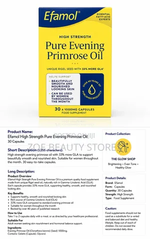 Efamol High Strength Pure Evening Primrose Oil Capsules (90 Capsules)