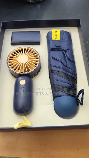 2in1 Gift Set Of Umbrella And Mini Fan
