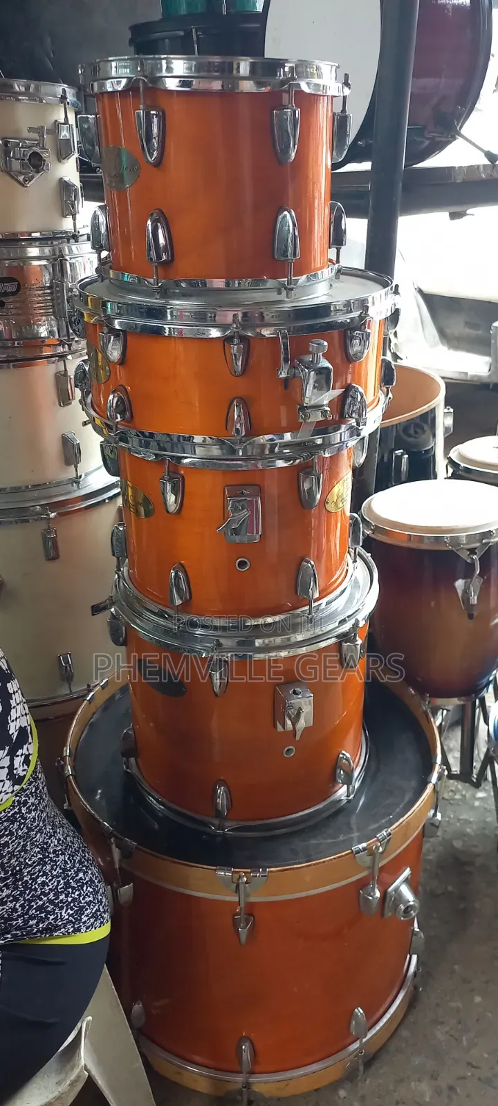 Neat Uk Used Stagg Jia Series 5set Drums.