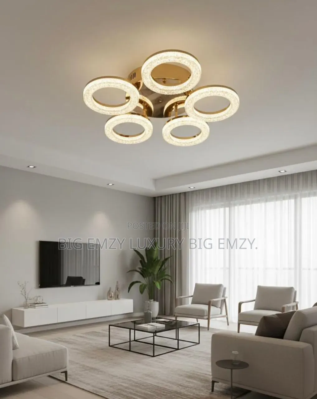 Led Modern Ceiling Light With Remote Control.