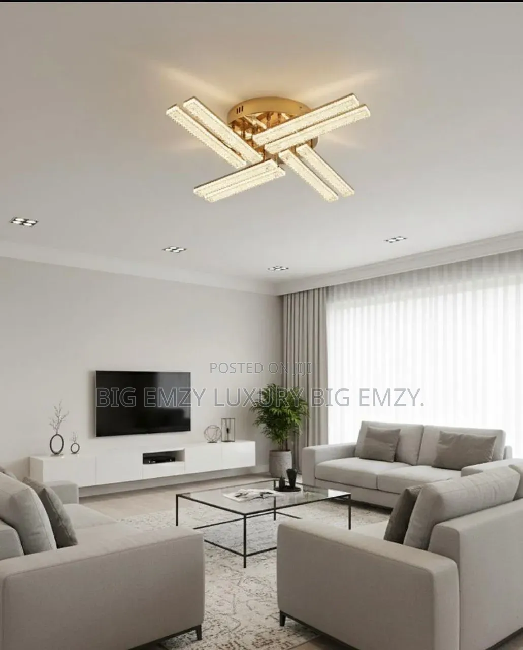 Led Modern Ceiling Light With Remote Control.
