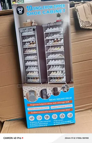 10 Single Row Zipper Shoe Cabinet