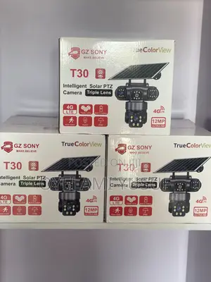 V380pro 3lens Solar CCTV Camera( 4g , Wifi ) With 64g Memory Card