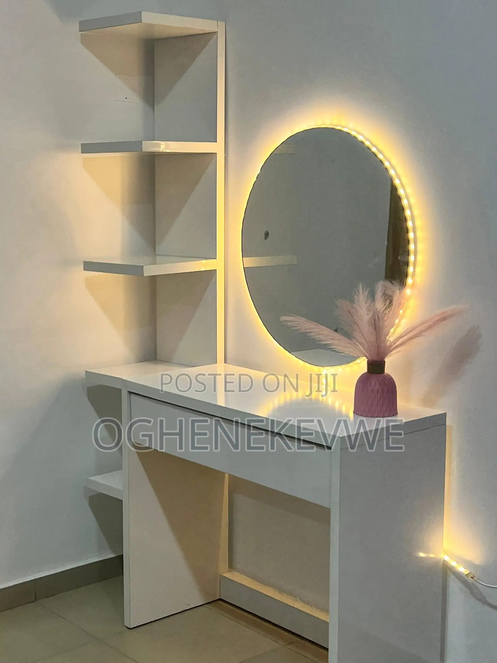 Vanity Set With Floating Shelf