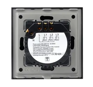 Tuya Wifi Smart 2 Gang Touch Switch Black